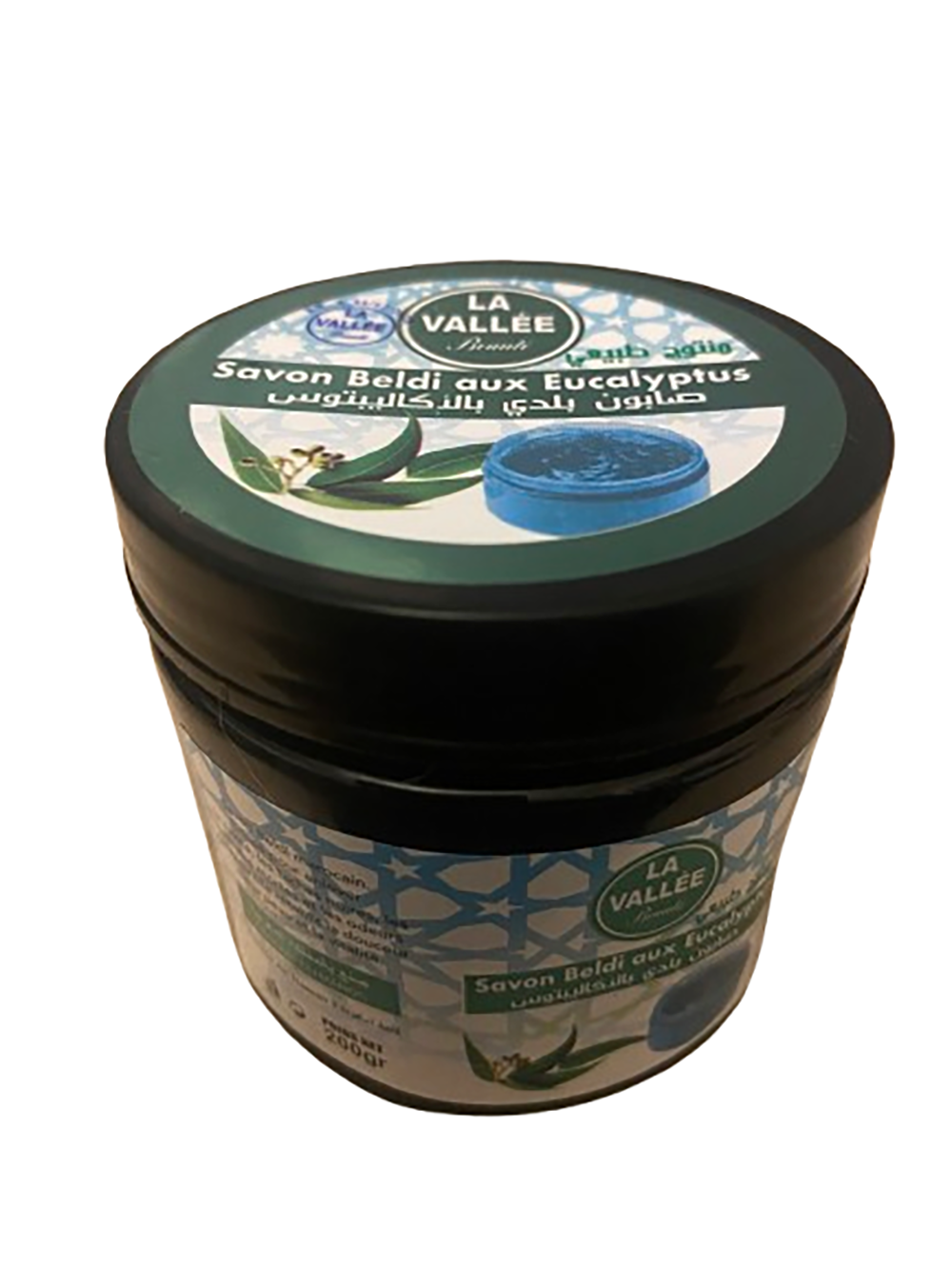 Savon Noir Naturel à l'Huile d'Eucalyptus – Gommage Exfoliant pour le Corps et le Visage - 200 g