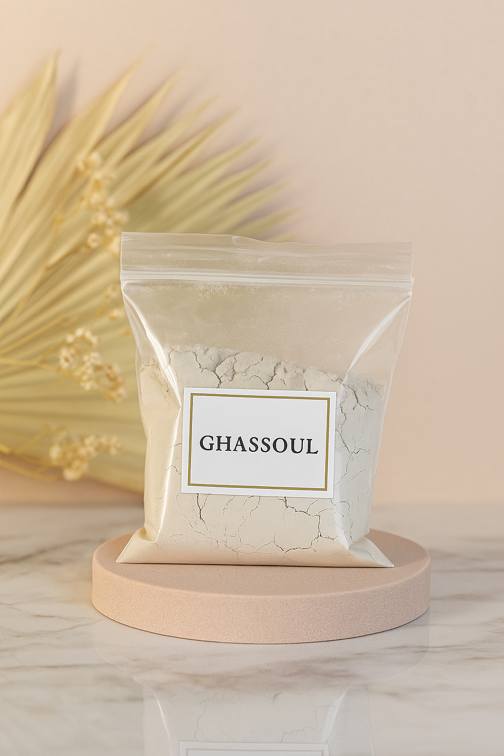 Ghassoul Blanco con Argán 25 g – Resplandor Natural y Antienvejecimiento