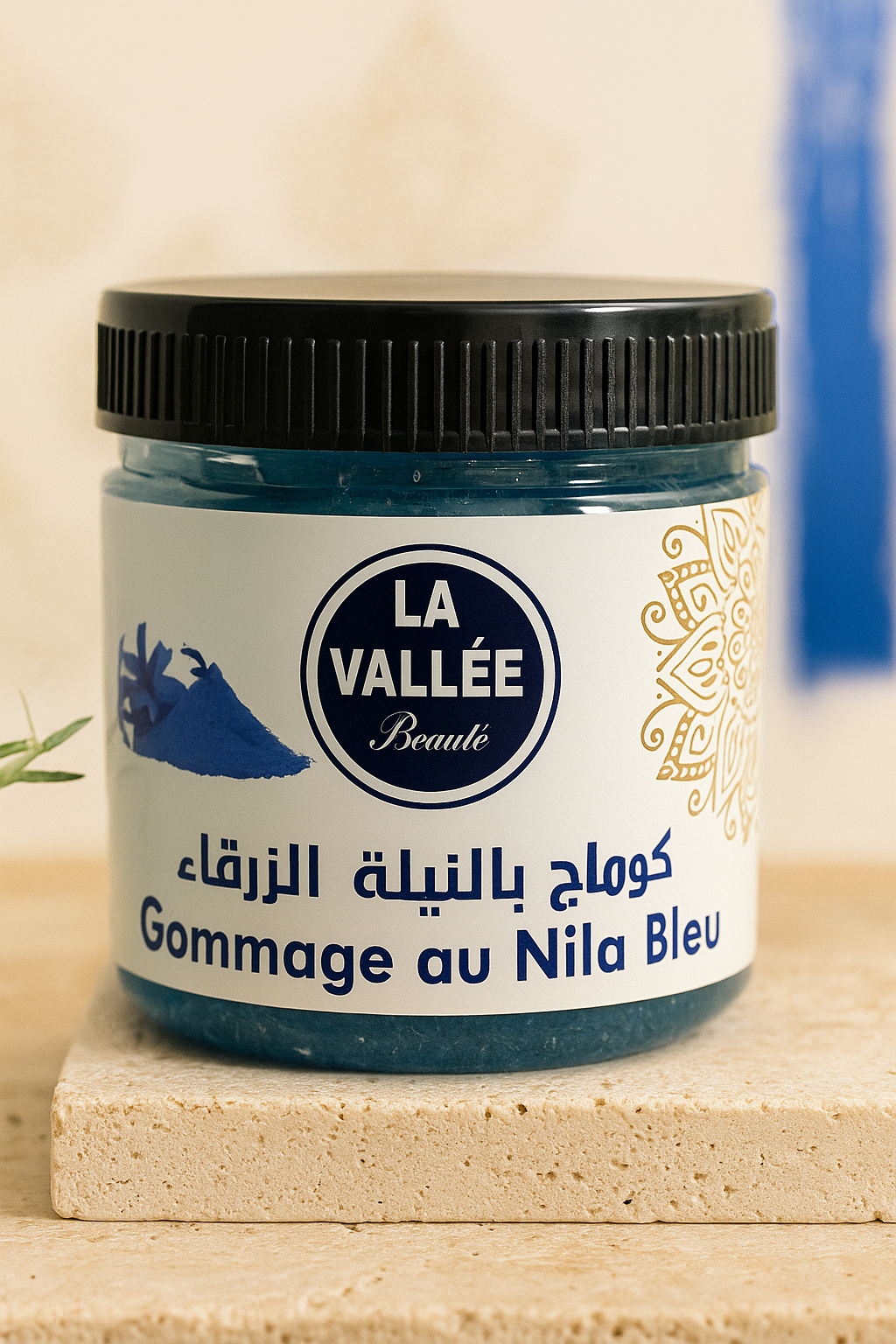 Natürliches Peeling mit Blauer Nila - Aufhellendes Peeling (200g)