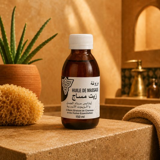 Marzouga Massage Oil 150ml - Camel Fat; Essential Oils - Moisturizing and Relaxing Moroccan Care