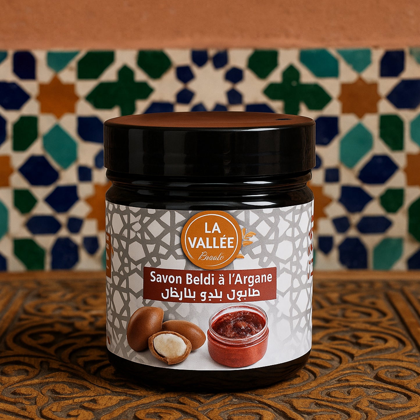 Savon Noir Naturel à l'Huile d'Argan - 200g