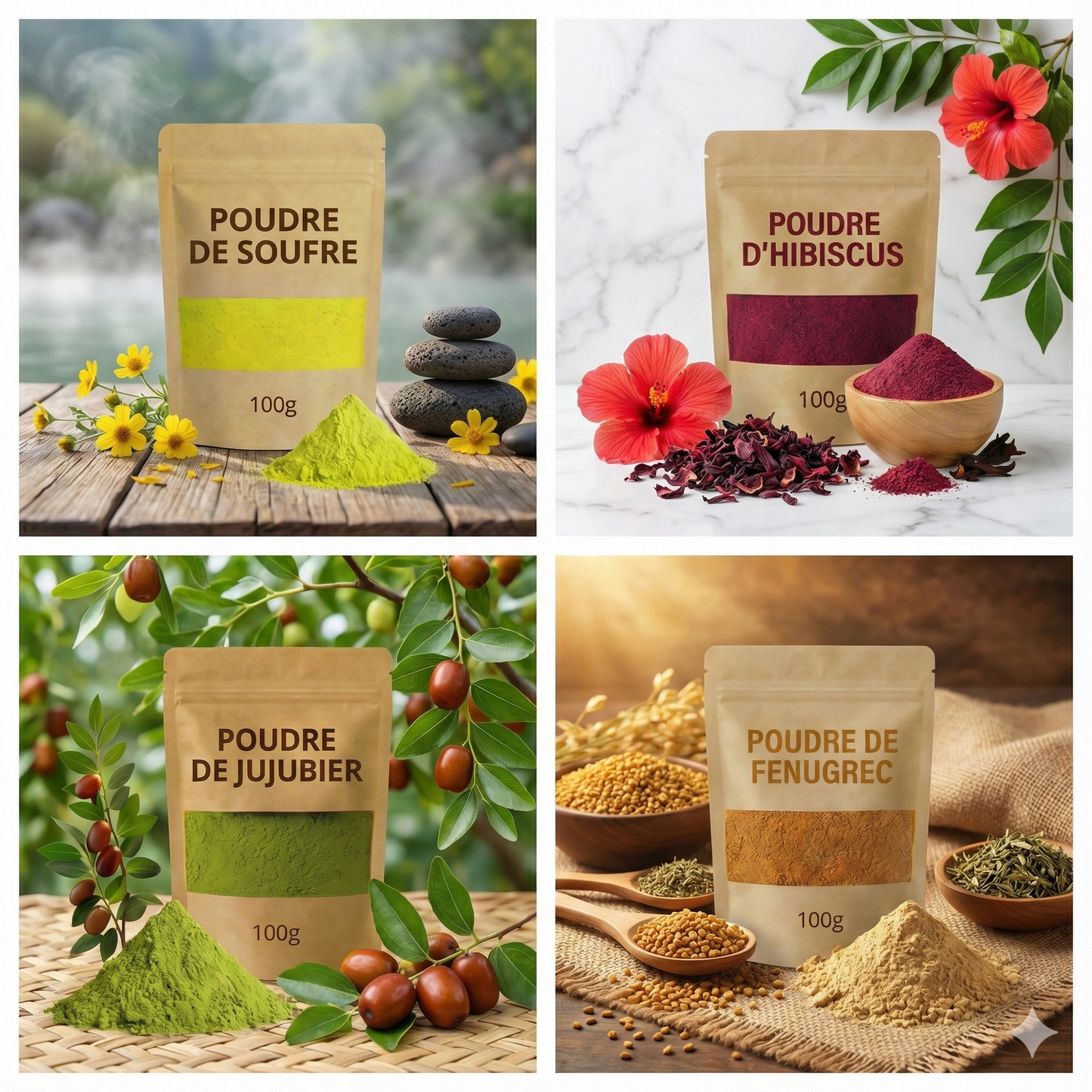 Pack Pousse & Soin Cheveux 100 % Naturel – Anti-Chute, Volume & Brillance