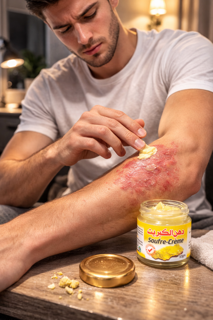 Crème au Soufre 50g – Soin Anti-Acné Purifiant & Séborégulateur Naturel