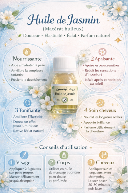 Jasmine Oil 30 ml - Nourishing Skin Care Hair