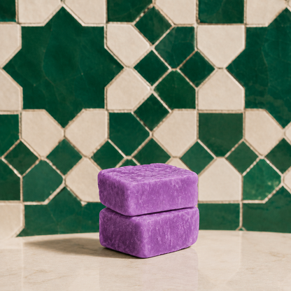 Quadratini di muschio solido profumato alla rosa - 10x30g -