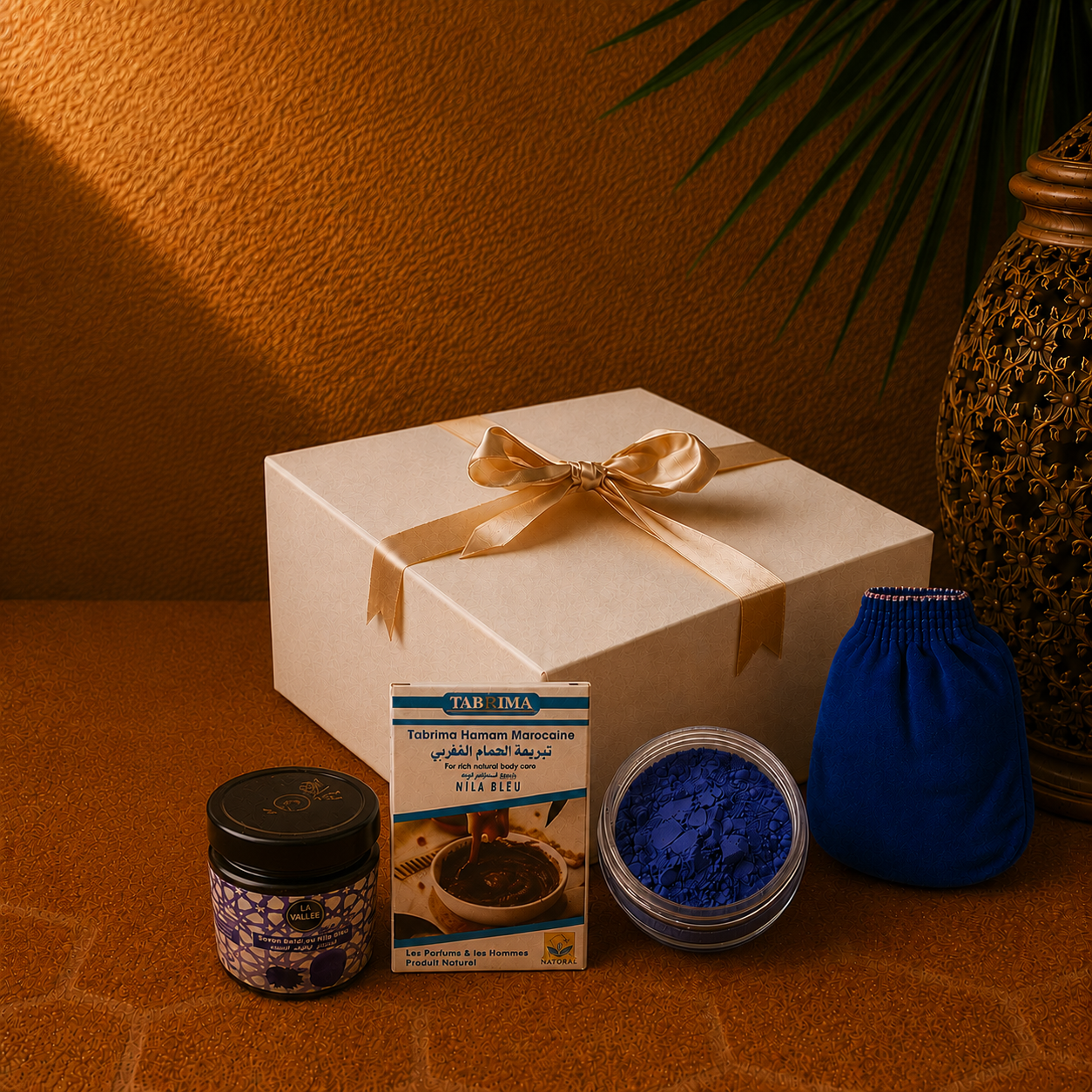 Blue Nila Hammam Gift Set: Complete Care for Radiant Skin and Fortified Hair