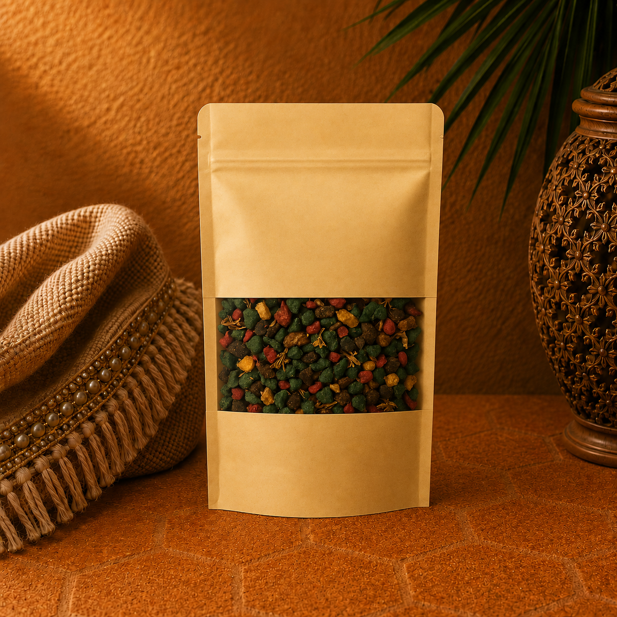 Bakhoor Sarghina Colorée - Natural Incense from Morocco - Aromatic Resin 100g - Calligonum Comosum