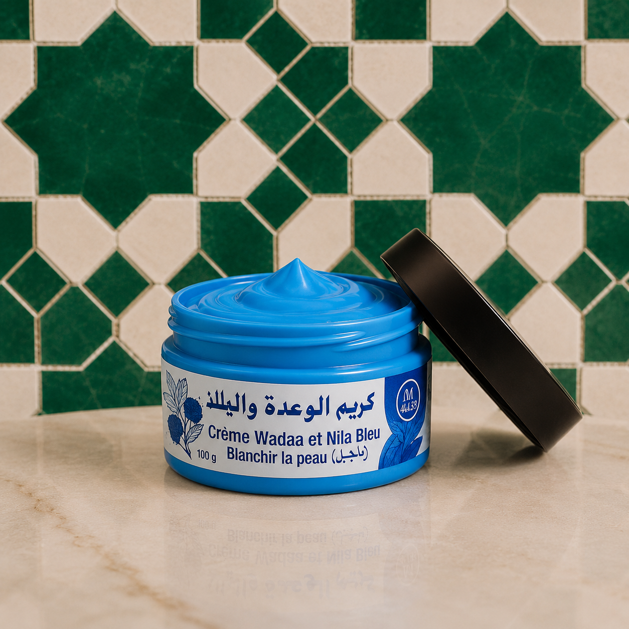 Crème Nila Bleu Naturelle - Éclaircissante, Hydratante et Anti-Taches