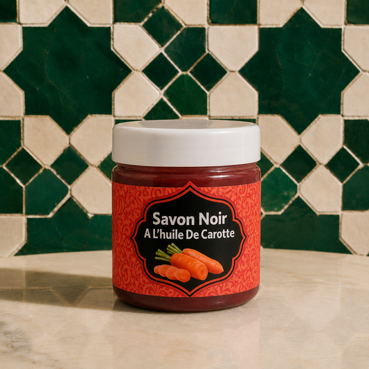 Carrot Natural Black Soap - Exfoliating Body and Face Scrub 200g