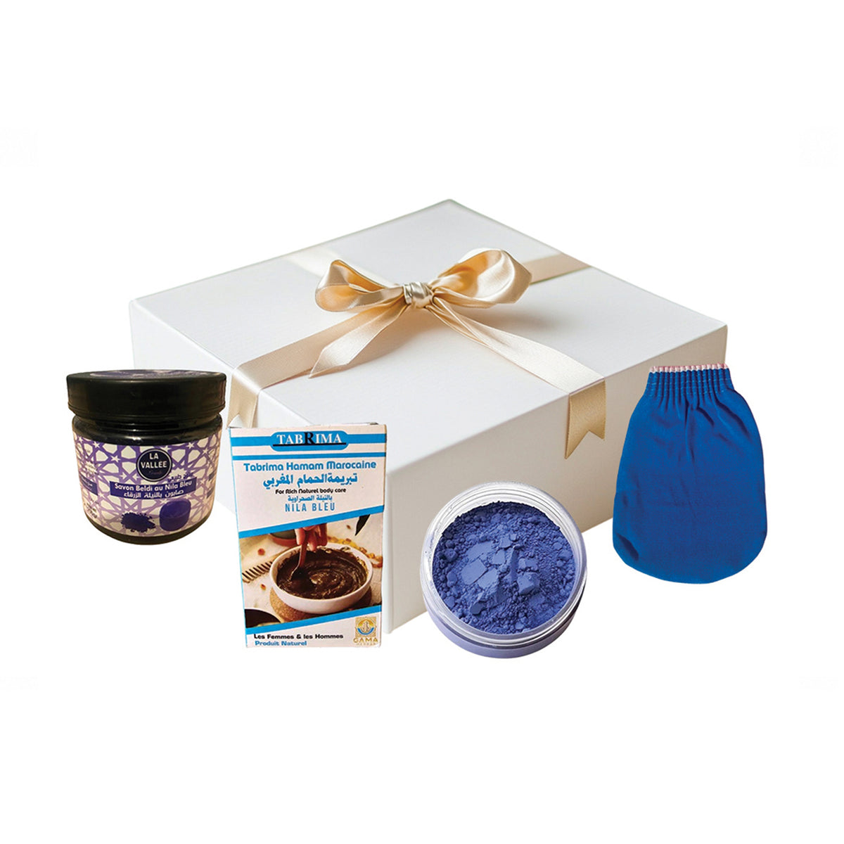 Blue Nila Hammam Gift Set: Complete Care for Radiant Skin and Fortified Hair