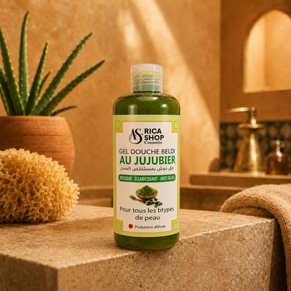 Gel Douche Beldi au Jujubier – Nettoyant Naturel & Purifiant - 1 litre