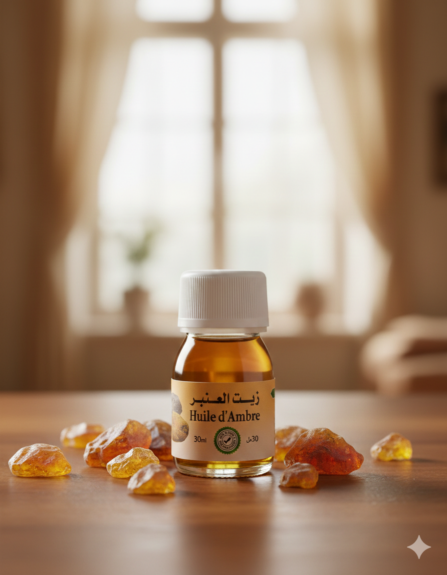 Huile d’Ambre 30 ml – Huile Parfumée aux Notes Ambrées
