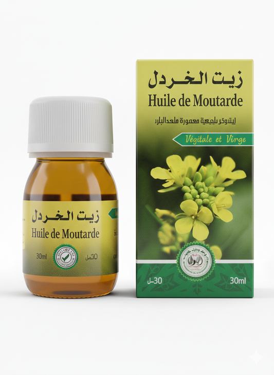 Huile de Moutarde 30 ml – Huile Chauffante Massage et soin Cheveux