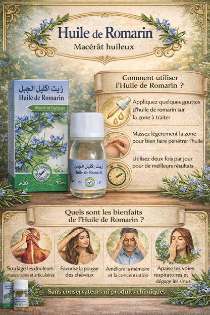 Rosemary Oil 30 ml - Stimulating, Fortifying Natural Hair Care