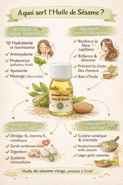 Sesame Oil 30 ml - Natural Skin & Hair Oil
