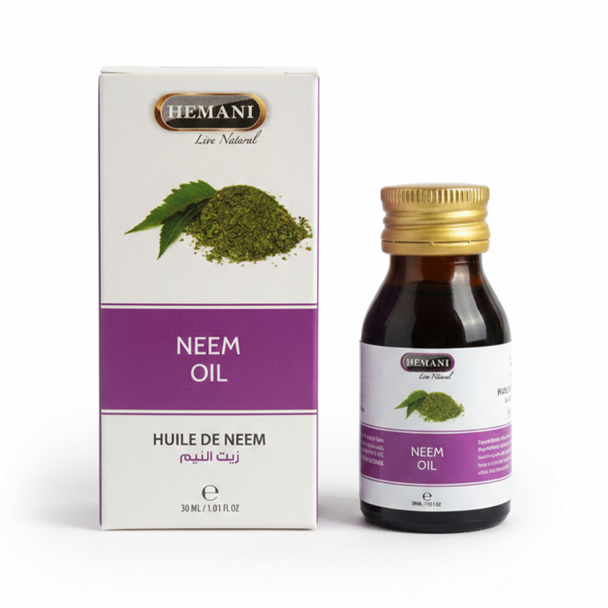 Hemani Aceite de Neem 30 ml - Cuidado Natural Purificante de la Piel y el Cabello