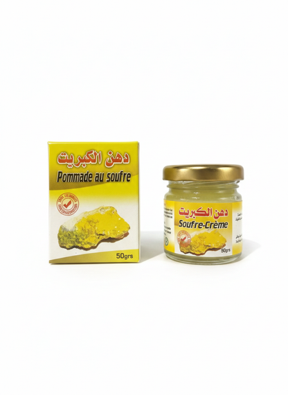 Crème au Soufre 50g – Soin Anti-Acné Purifiant & Séborégulateur Naturel