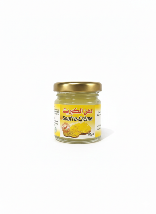 Crème au Soufre 50g – Soin Anti-Acné Purifiant & Séborégulateur Naturel