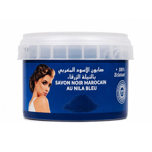 Savon Noir au Nila Bleu – Soin Traditionnel Marocain